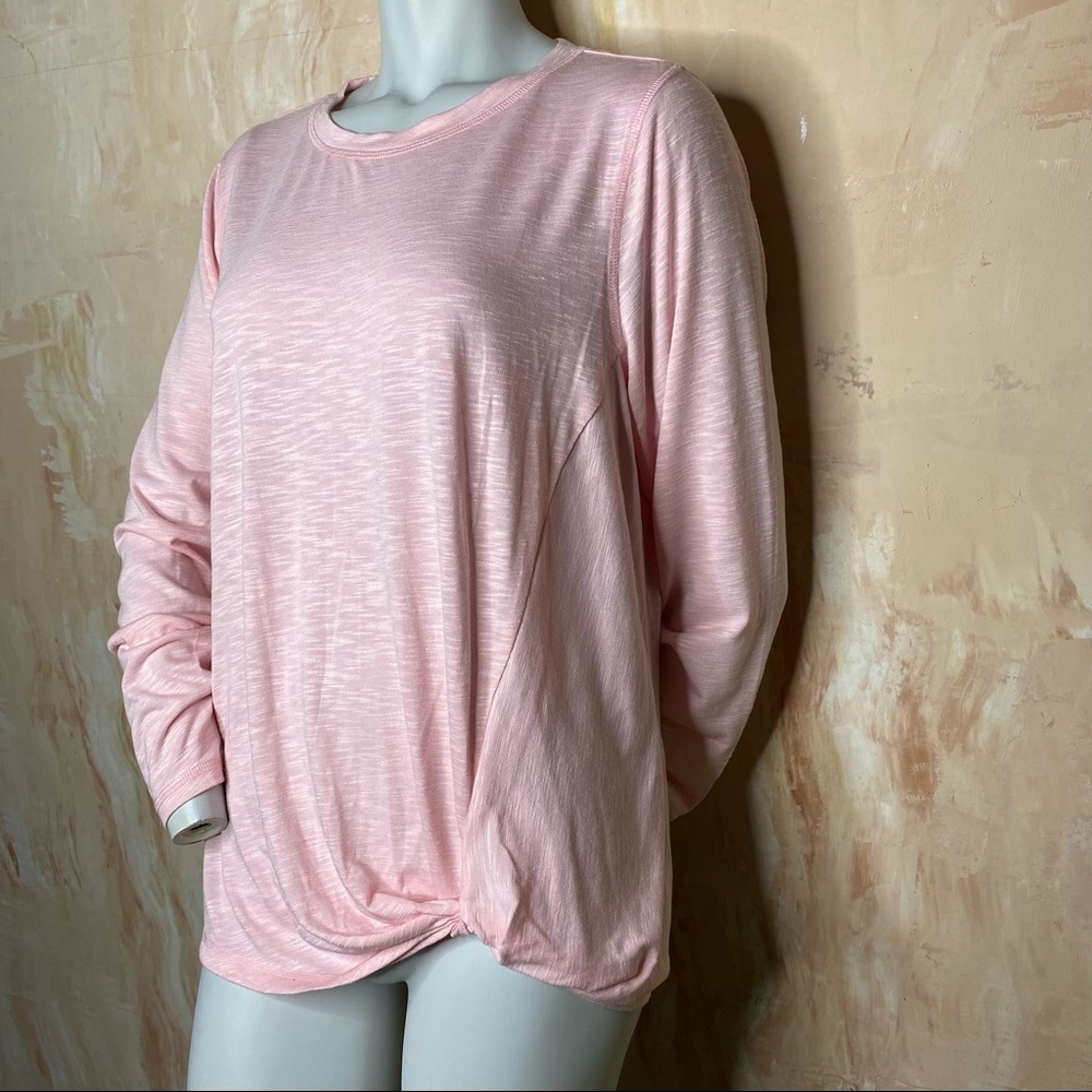 1X 2X & 3X Ideology Knotted Long Sleeve Top